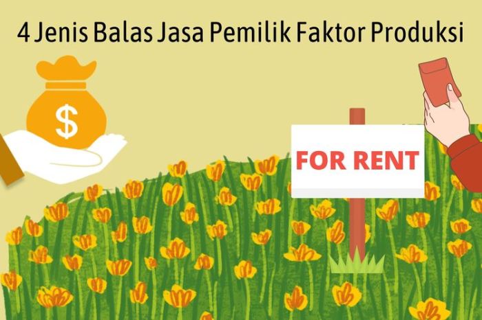 Pemilik faktor produksi alam akan memperoleh balas jasa berupa